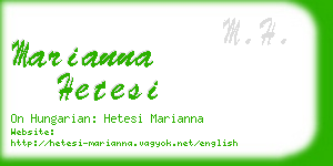 marianna hetesi business card